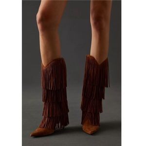 JEFFREY CAMPBELL WILDHORSE FRINGE BOOTS